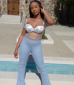 Summer Daze Bell Bottom Pants(Blue)