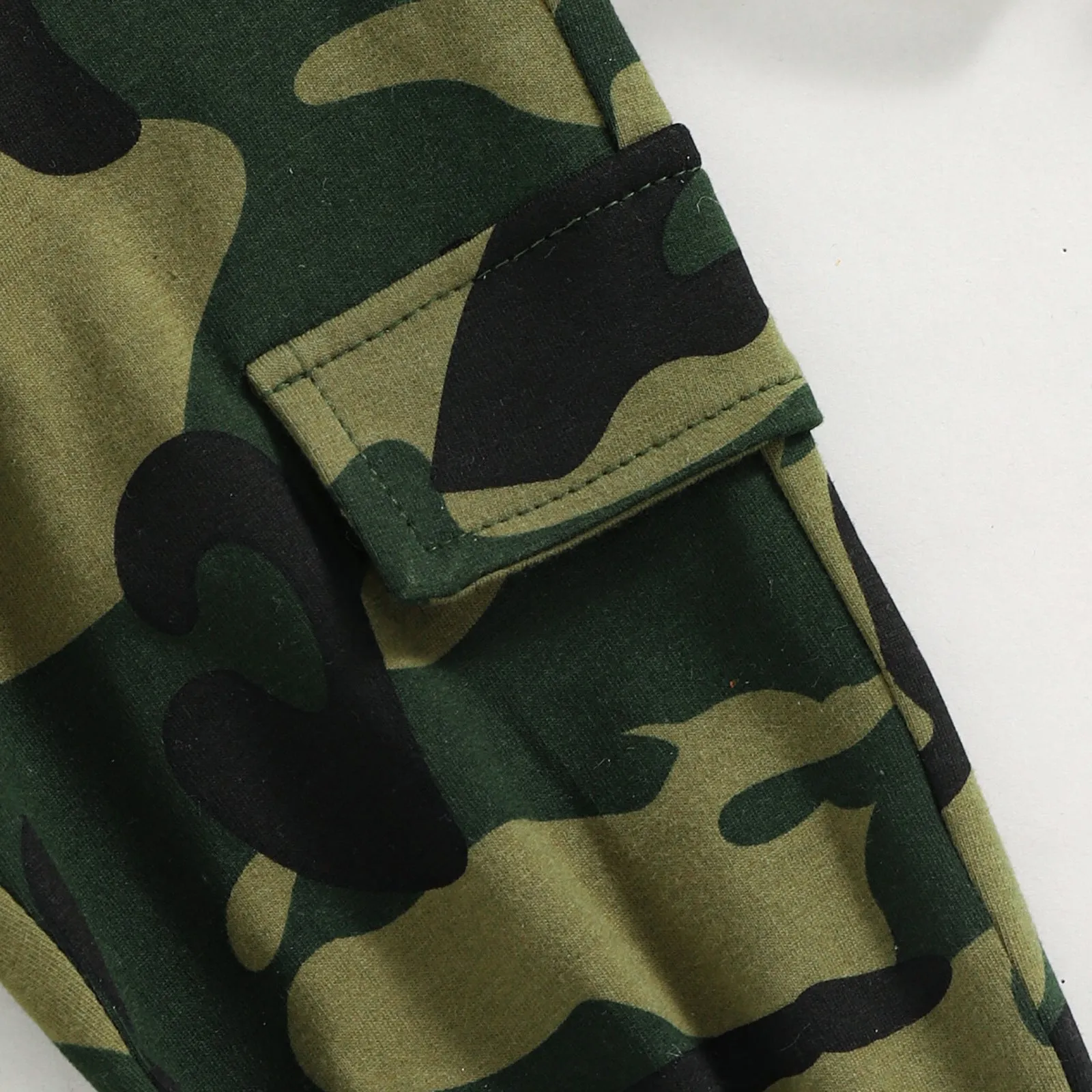 Summer military uniform suspender top camouflage trousers two-piece suit straight hair