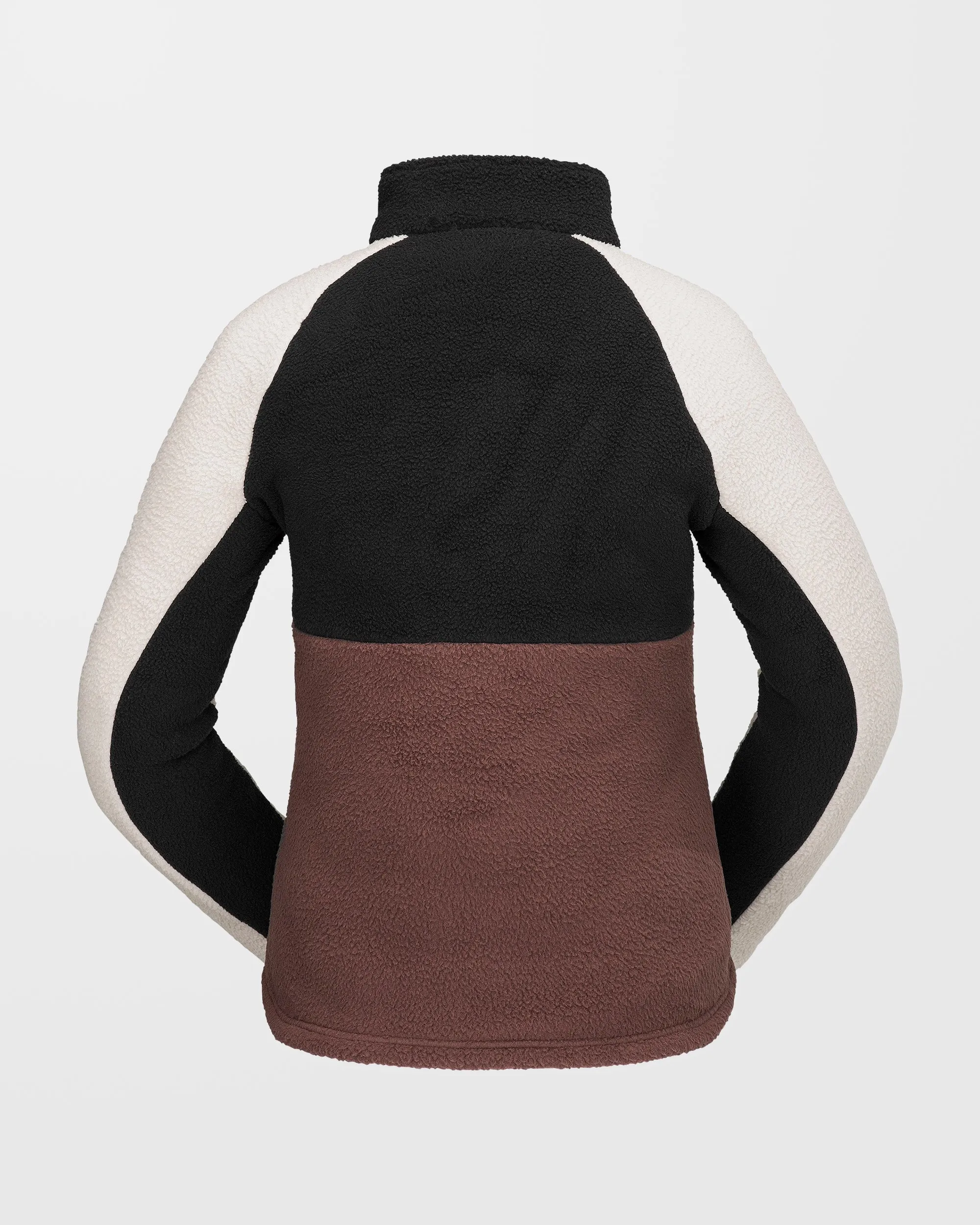 Sweat sherpa col zippé - Mahogany