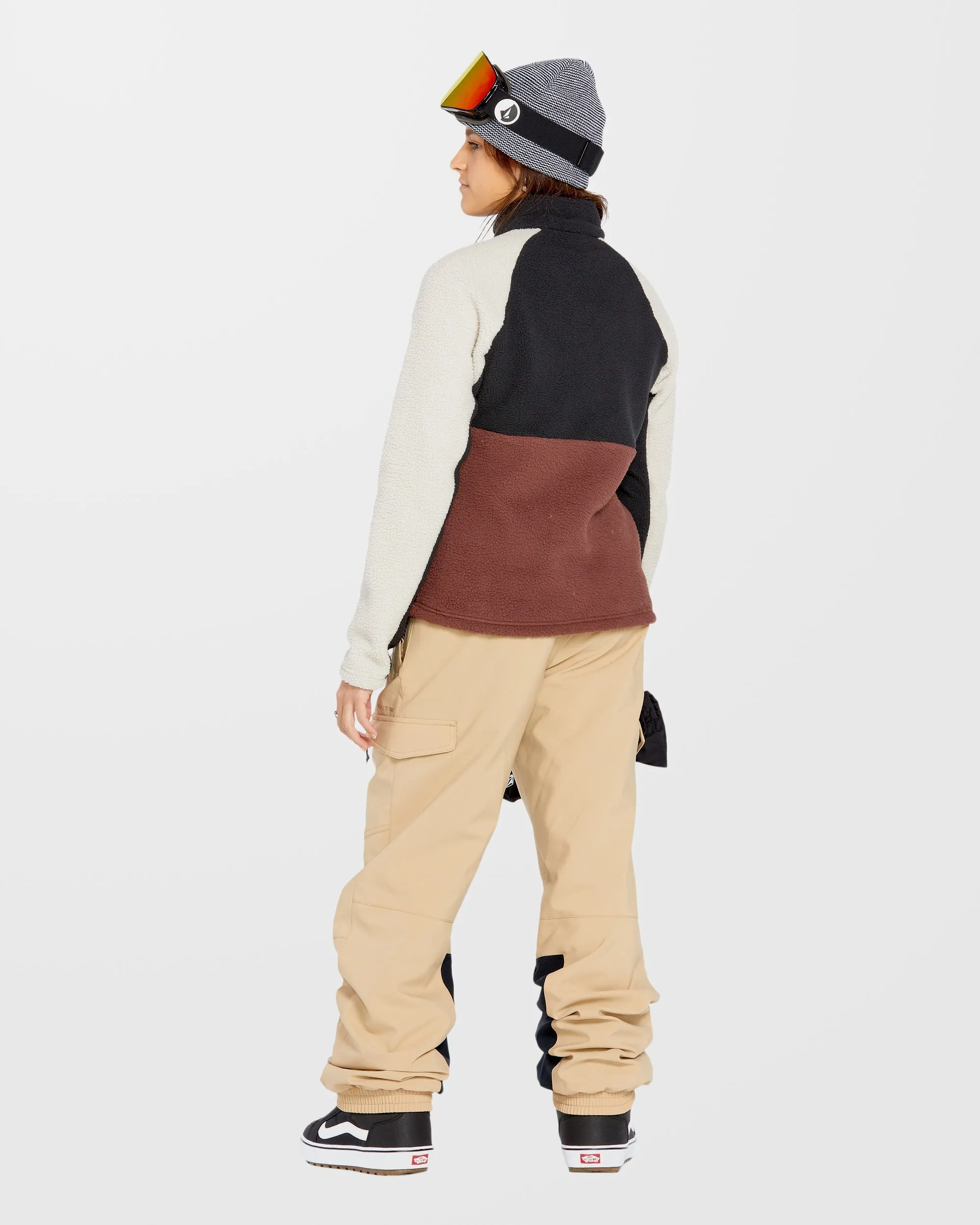 Sweat sherpa col zippé - Mahogany