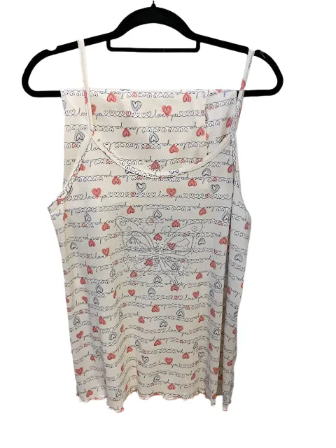 Sweetheart Comfort 2-Piece Pajama Set – White with Hearts