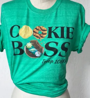 T-shirt Girl Scout Cookie Boss Cookie Mom Shirts Personalized Troop Name