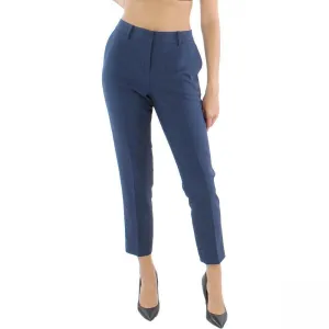 Tahari Asl Womens Crepe Flat Front Slacks Trouser Pants NAM922-TH Navy Blue 12