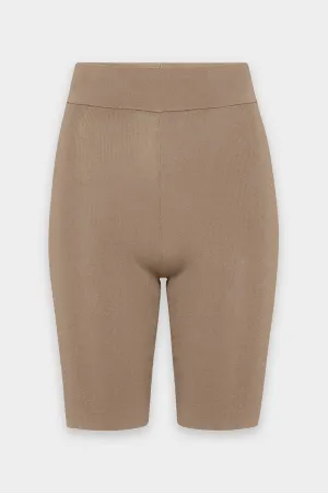 Teos Knit Bike Shorts in Oak