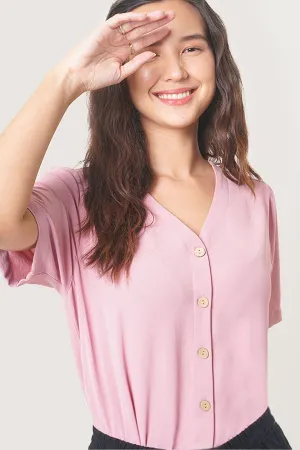 Textured Button Down Top