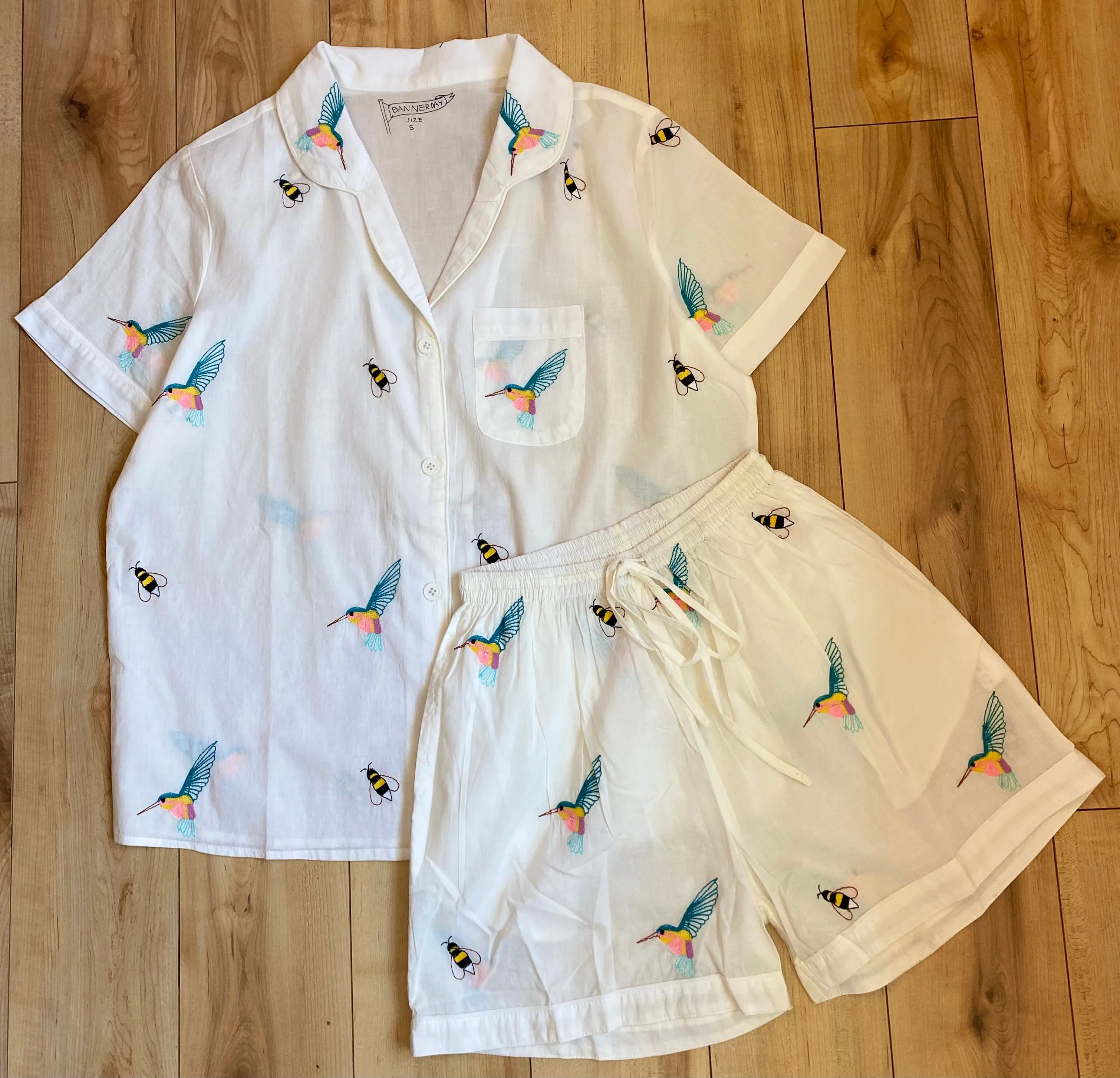 THE BIRDS & THE BEES PJ SET | BONE