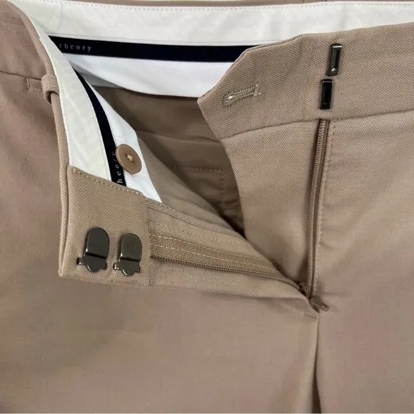 Theory Trouser Beige  bermuda shorts Sz 6