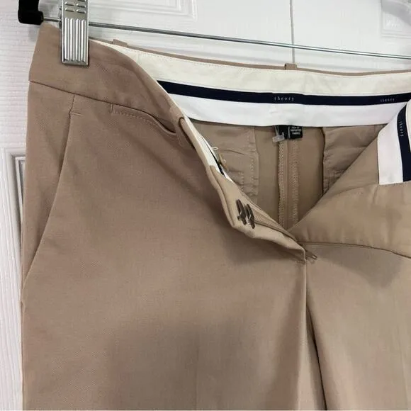Theory Trouser Beige  bermuda shorts Sz 6