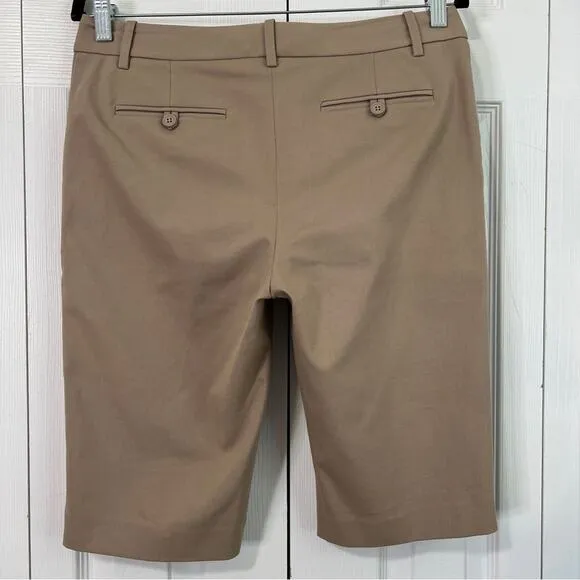 Theory Trouser Beige  bermuda shorts Sz 6