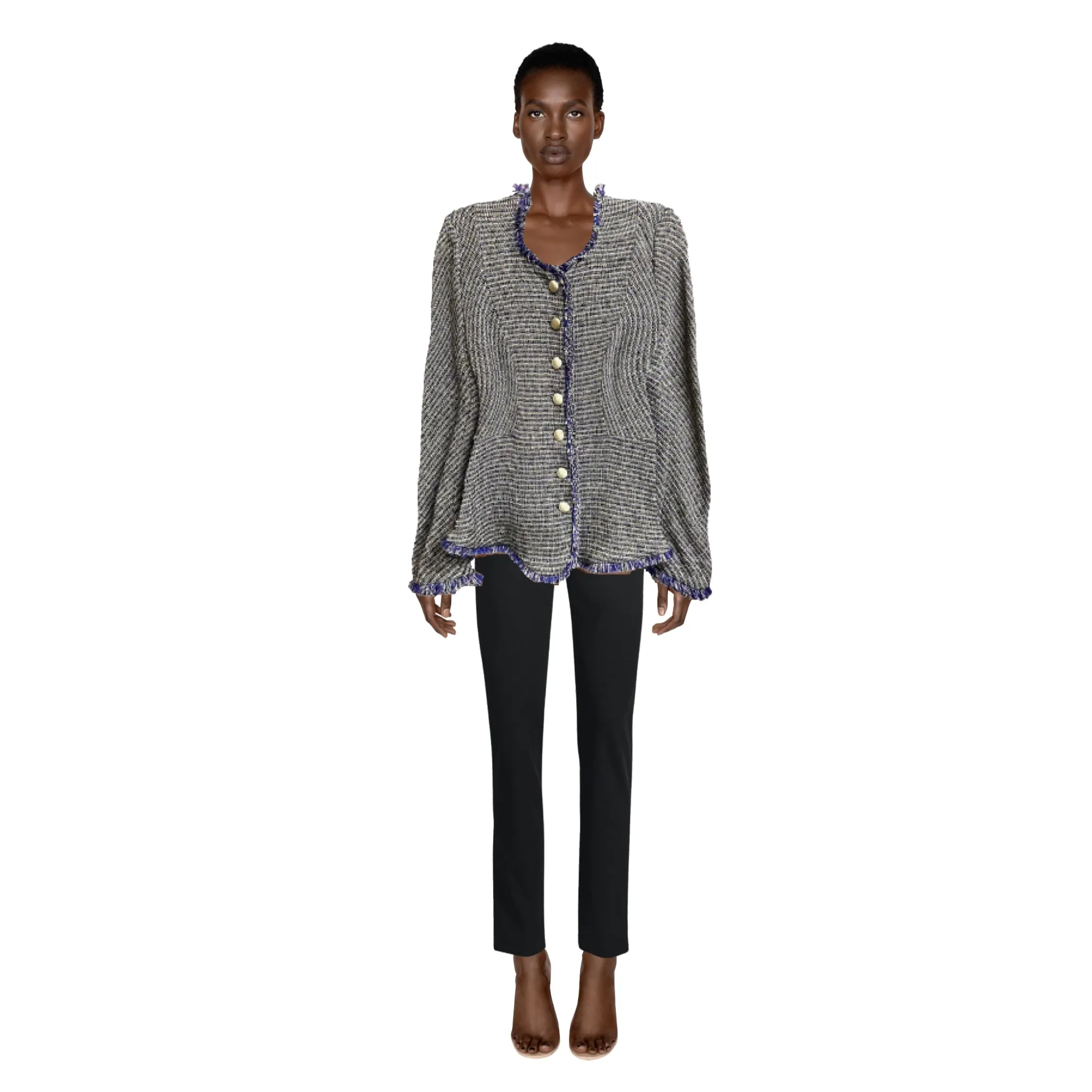 THEYSKENS Blue Jacket with Fringe | US 8