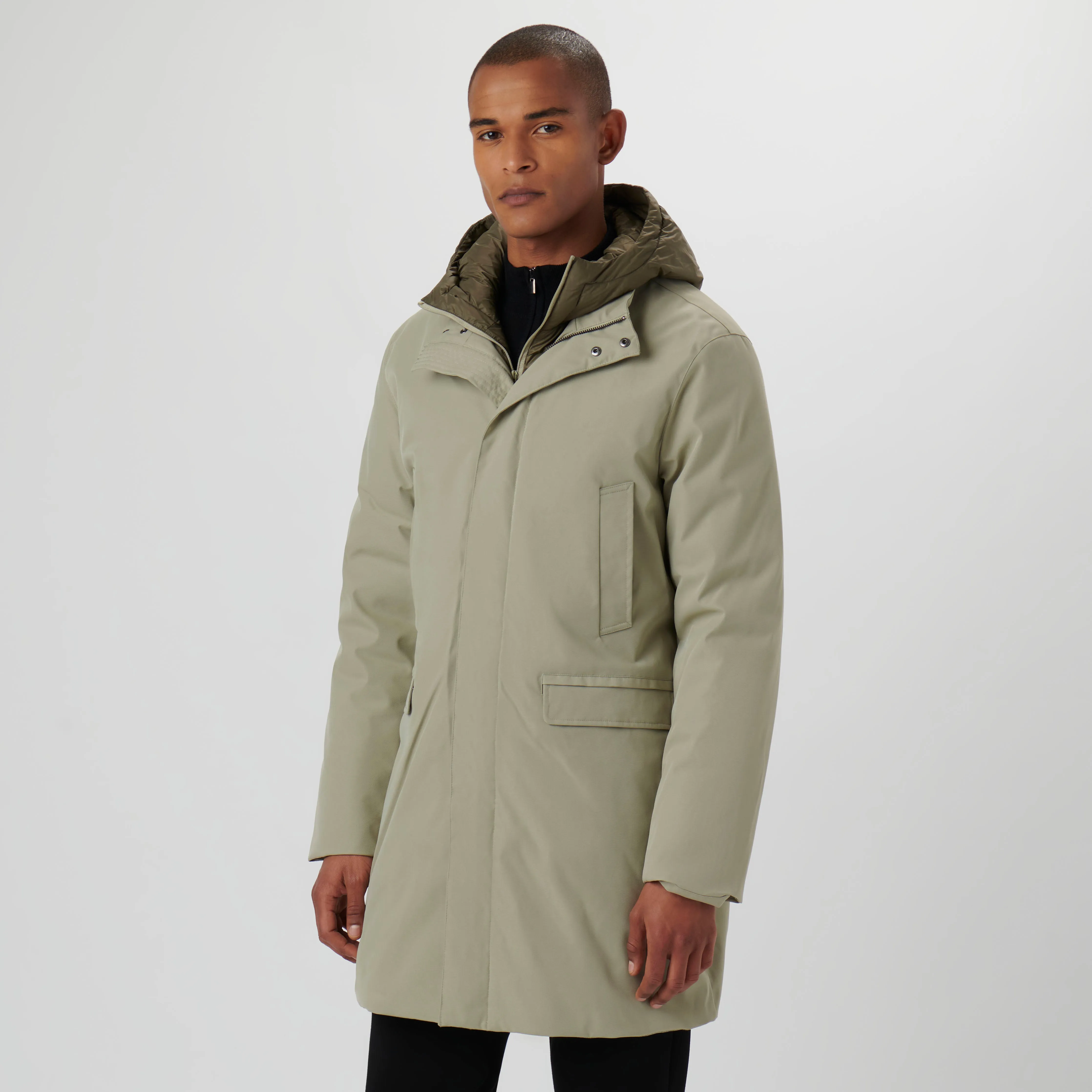 Three Quarter Jacket With Hood