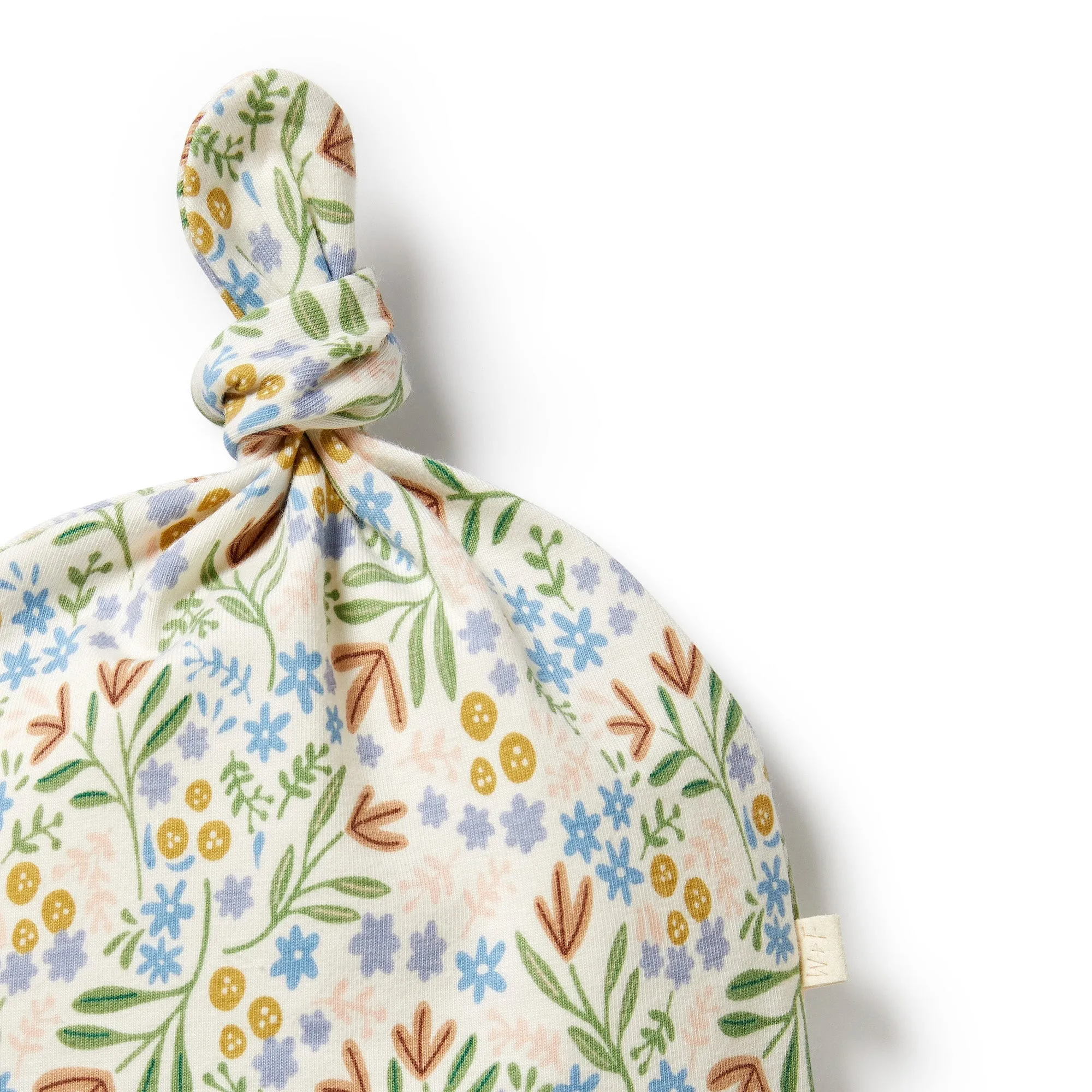 Tinker Floral Organic Knot Hat