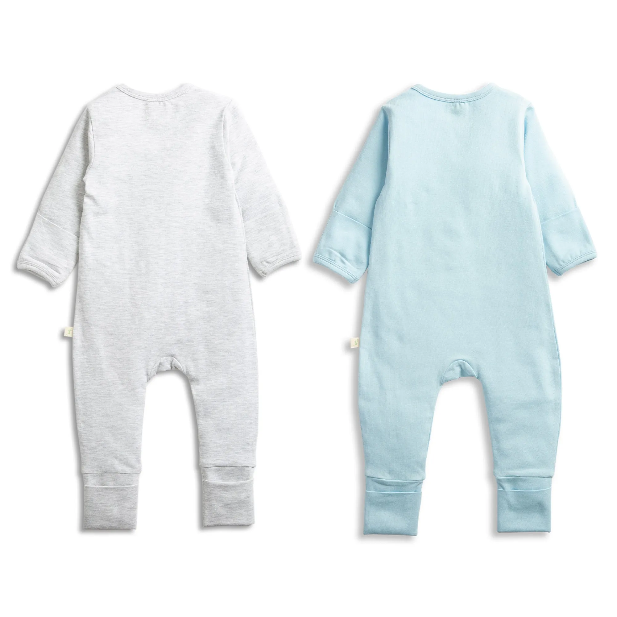 Tiny Twig 2Pack ARY L/S Zipsuit Cool Blue