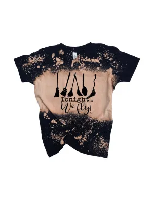 Tonight We Fly Shirt | Halloween Shirt | Kids Bleached Tee