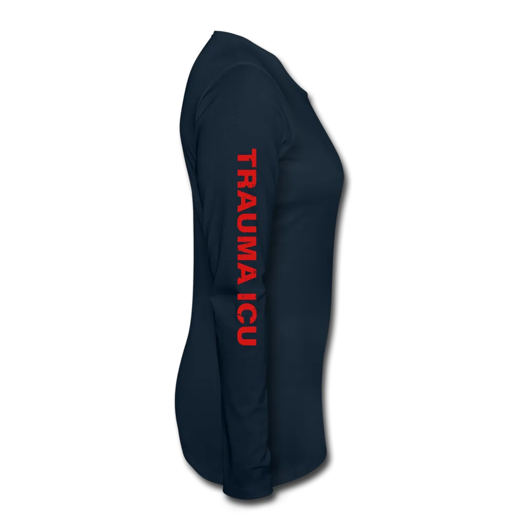 Trauma ICU Nurse Flag Women's Premium Long Sleeve T-Shirt 1