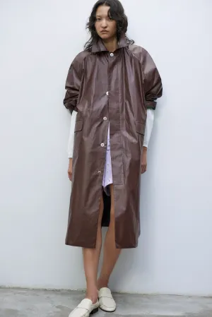 Trench Coat in Prune