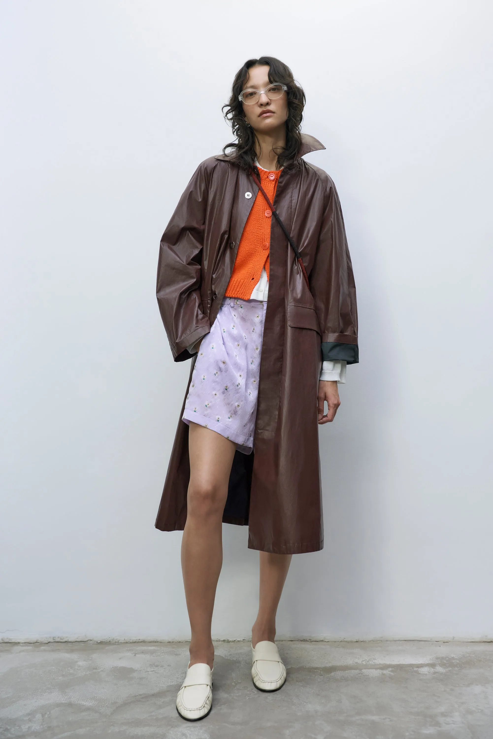 Trench Coat in Prune