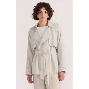 Trench Coat Lucielle - Light Grey Marle