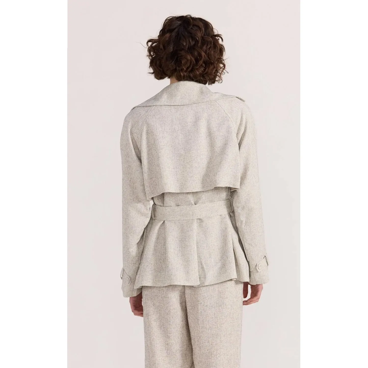 Trench Coat Lucielle - Light Grey Marle