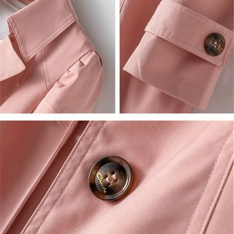 TrenchGuard™ | Women's Single-Breasted Trench Coat | Waterproof Fabric, Stylish Design & Adjustable Belt