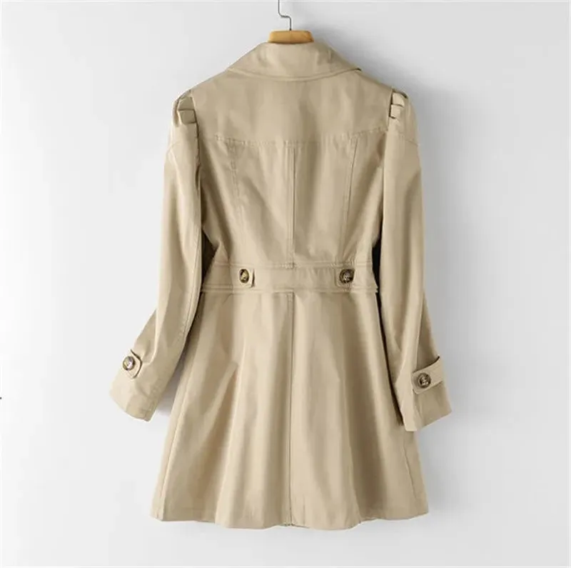 TrenchGuard™ | Women's Single-Breasted Trench Coat | Waterproof Fabric, Stylish Design & Adjustable Belt