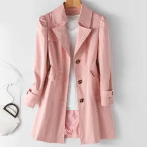 TrenchGuard™ | Women's Single-Breasted Trench Coat | Waterproof Fabric, Stylish Design & Adjustable Belt