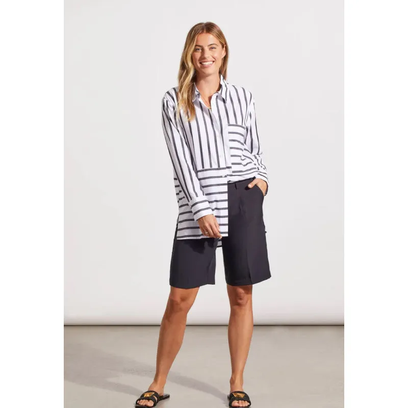 Tribal Fly Front Bermuda w/ Pleats