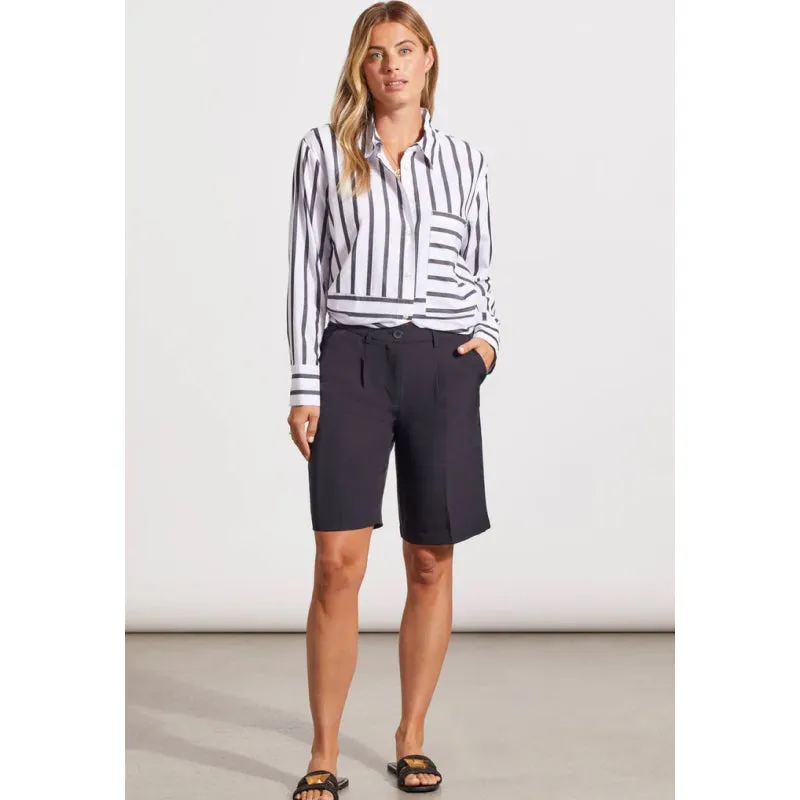 Tribal Fly Front Bermuda w/ Pleats