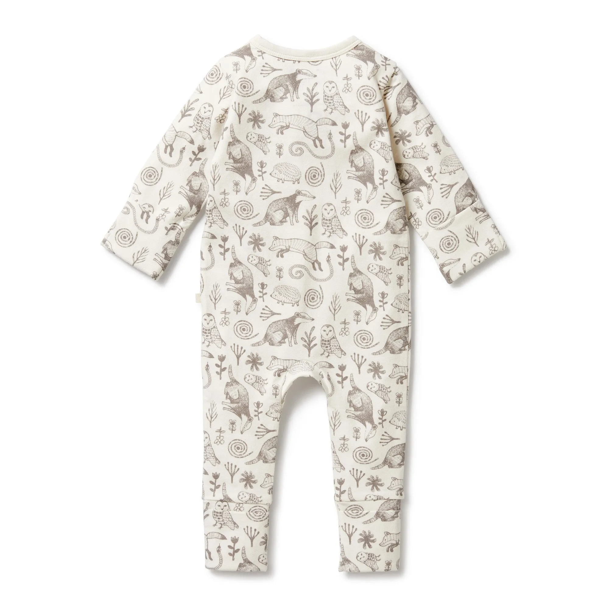 Tribal Woods Organic Zipsuit With Feet