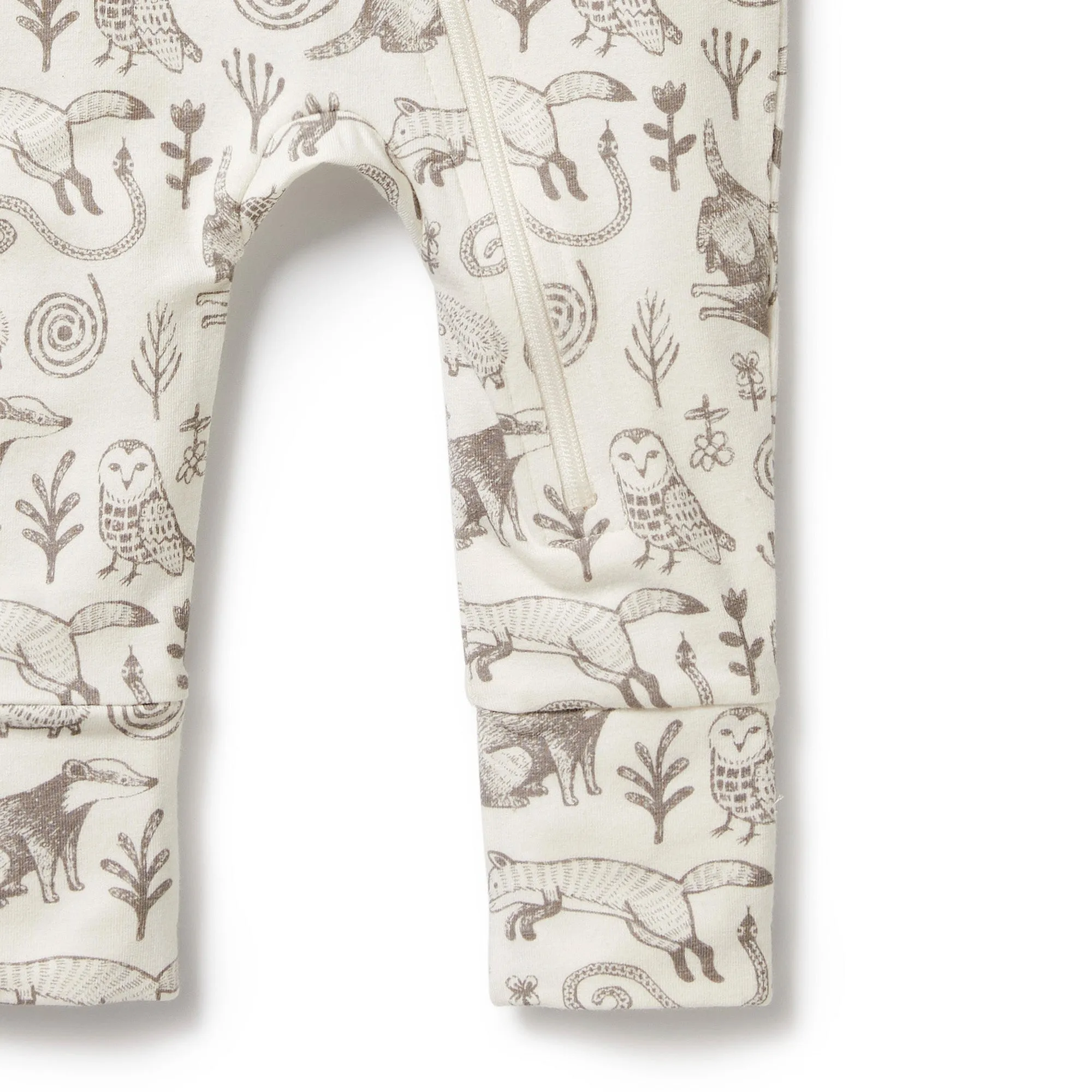 Tribal Woods Organic Zipsuit With Feet