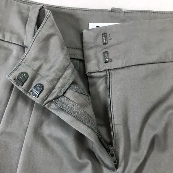 Trina Turk Womens Bermuda Shorts Pleated Front Grey Size 8