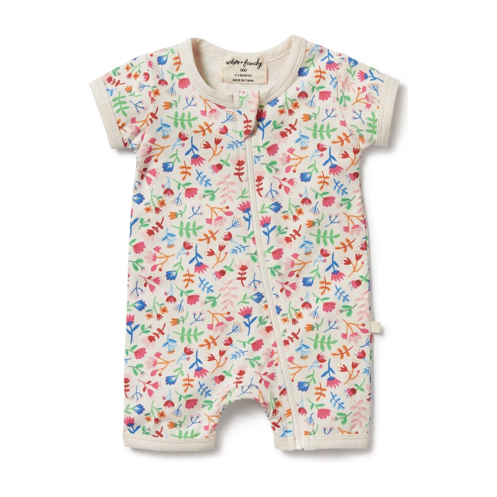 Tropical Garden Organic Boyleg Zipsuit