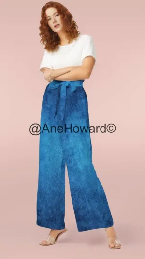 True Blue Women's High-Rise Wide Leg Pants