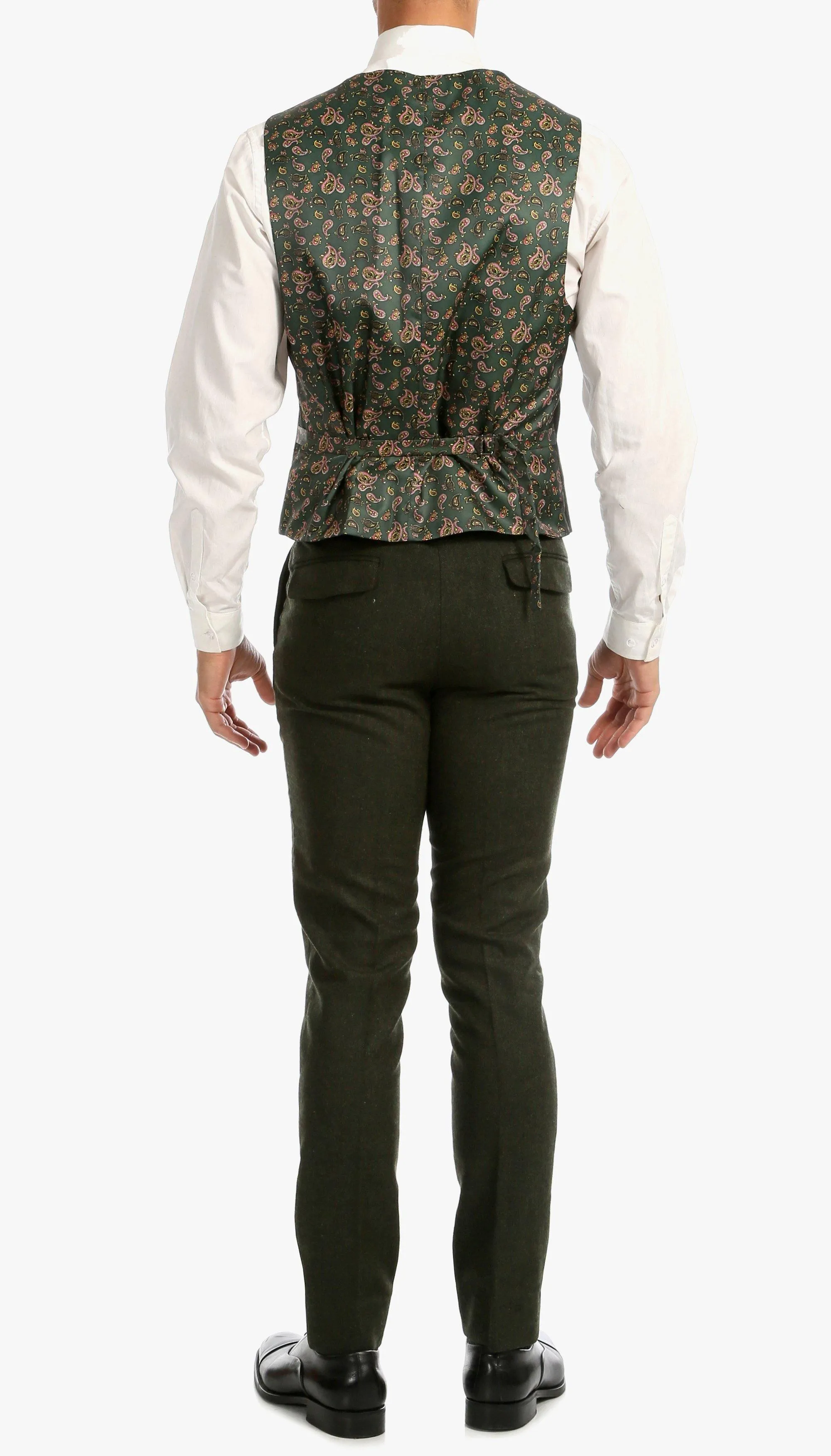 Tweed Men's Slim Fit 3 Piece Suit in Green