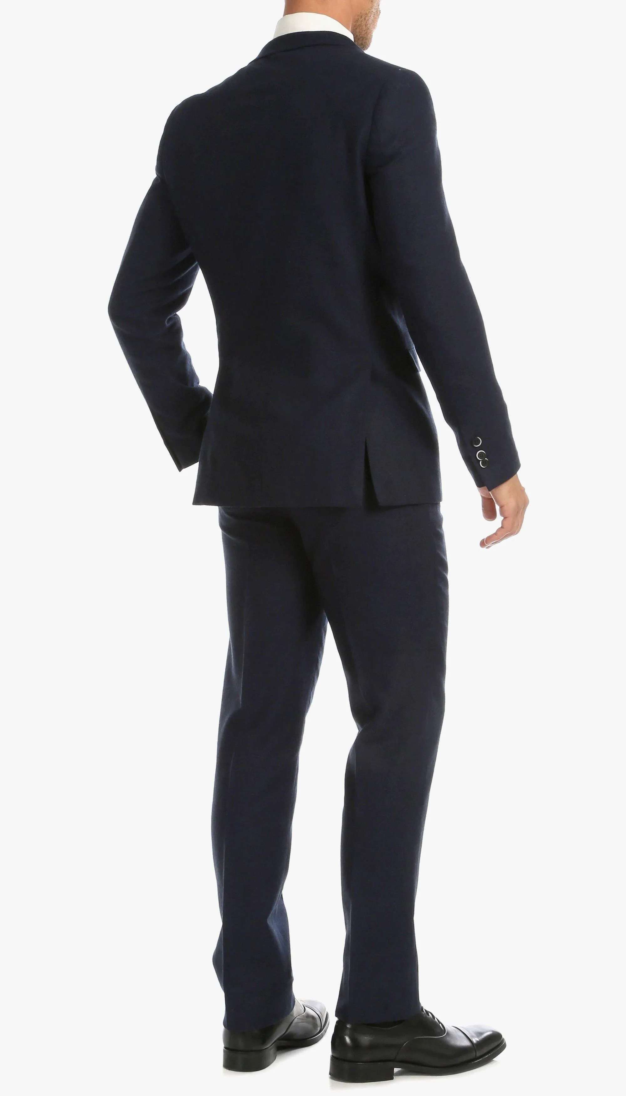Tweed Men's Slim Fit 3 Piece Suit in Navy