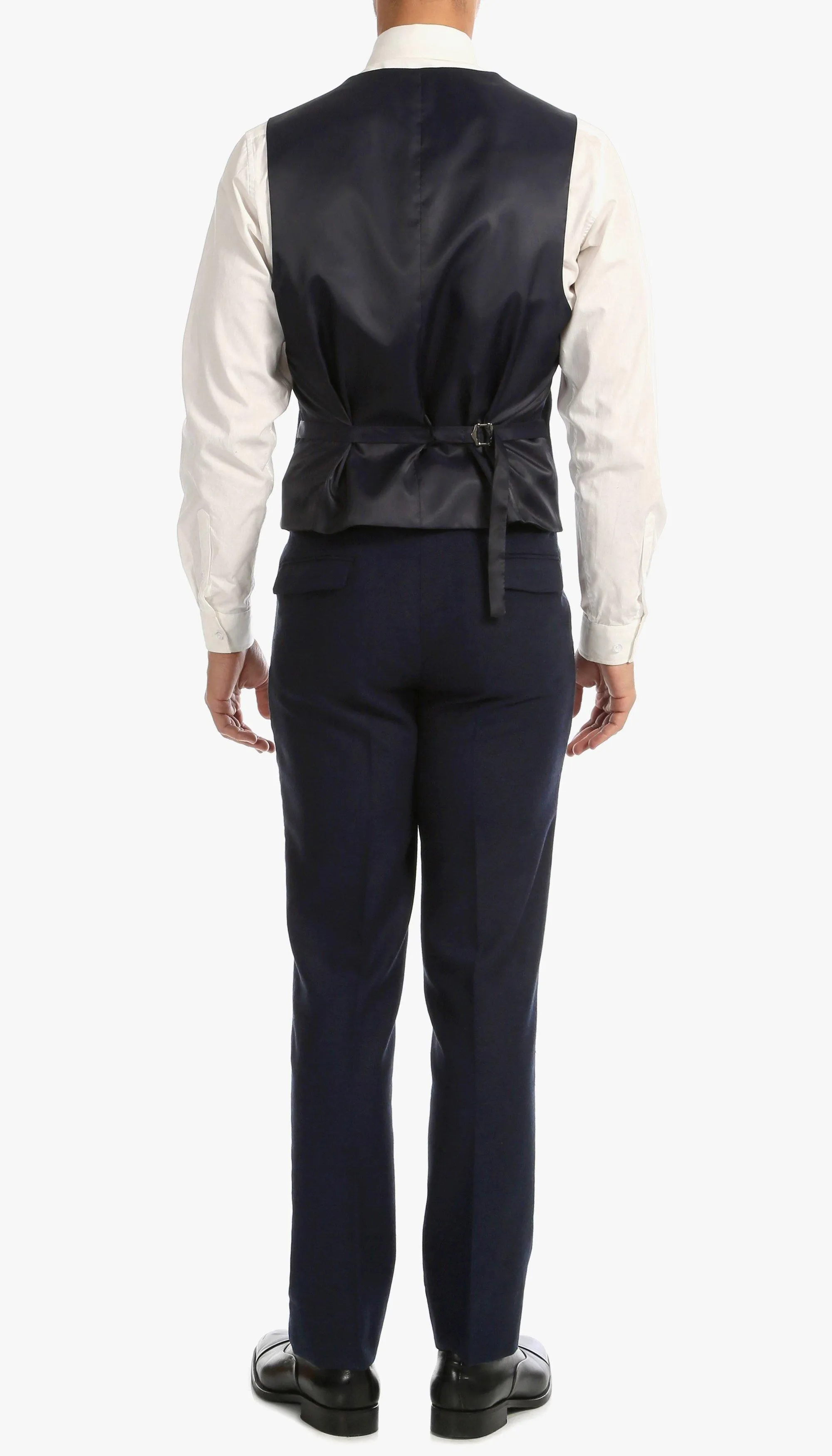 Tweed Men's Slim Fit 3 Piece Suit in Navy