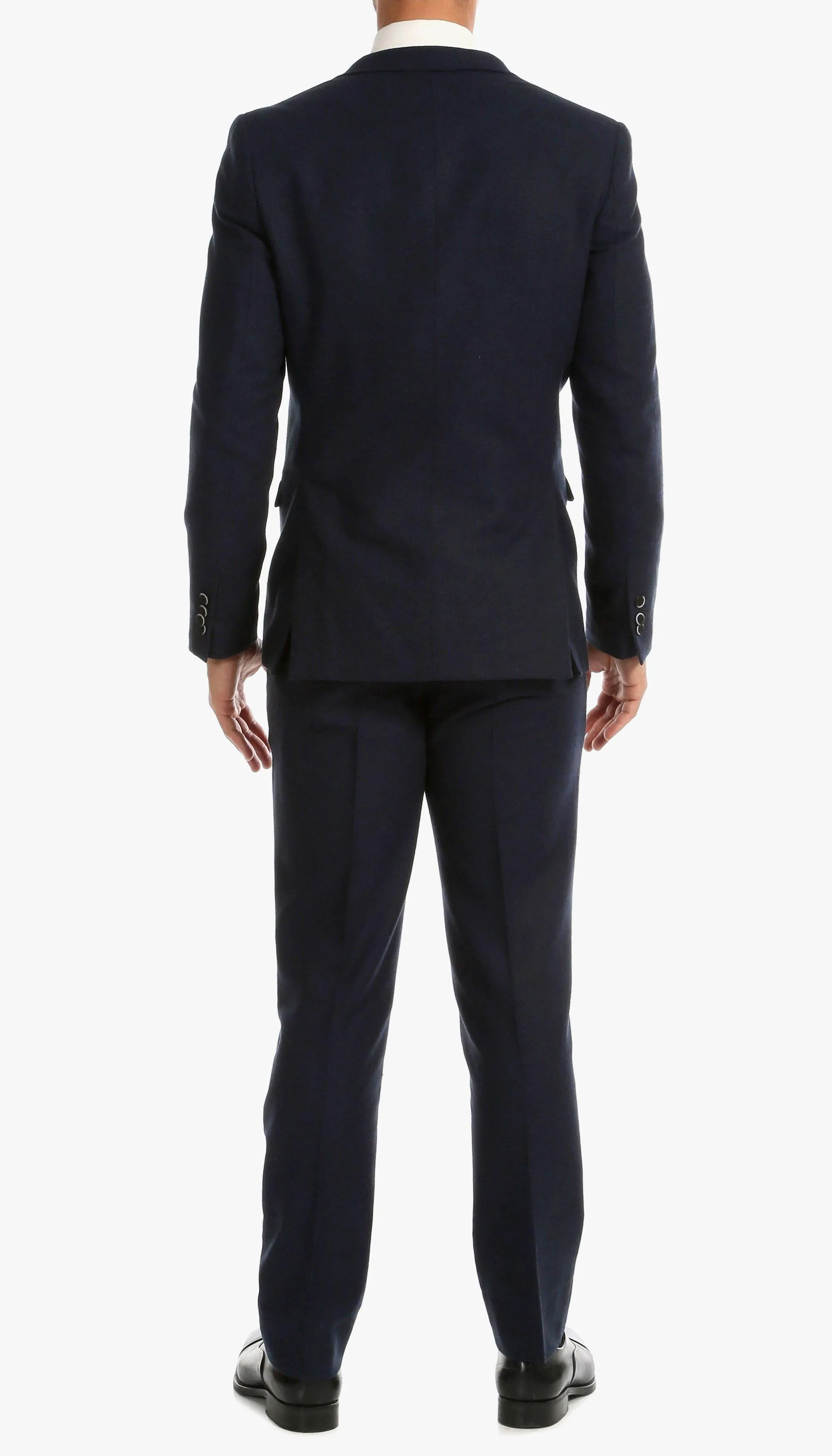 Tweed Men's Slim Fit 3 Piece Suit in Navy