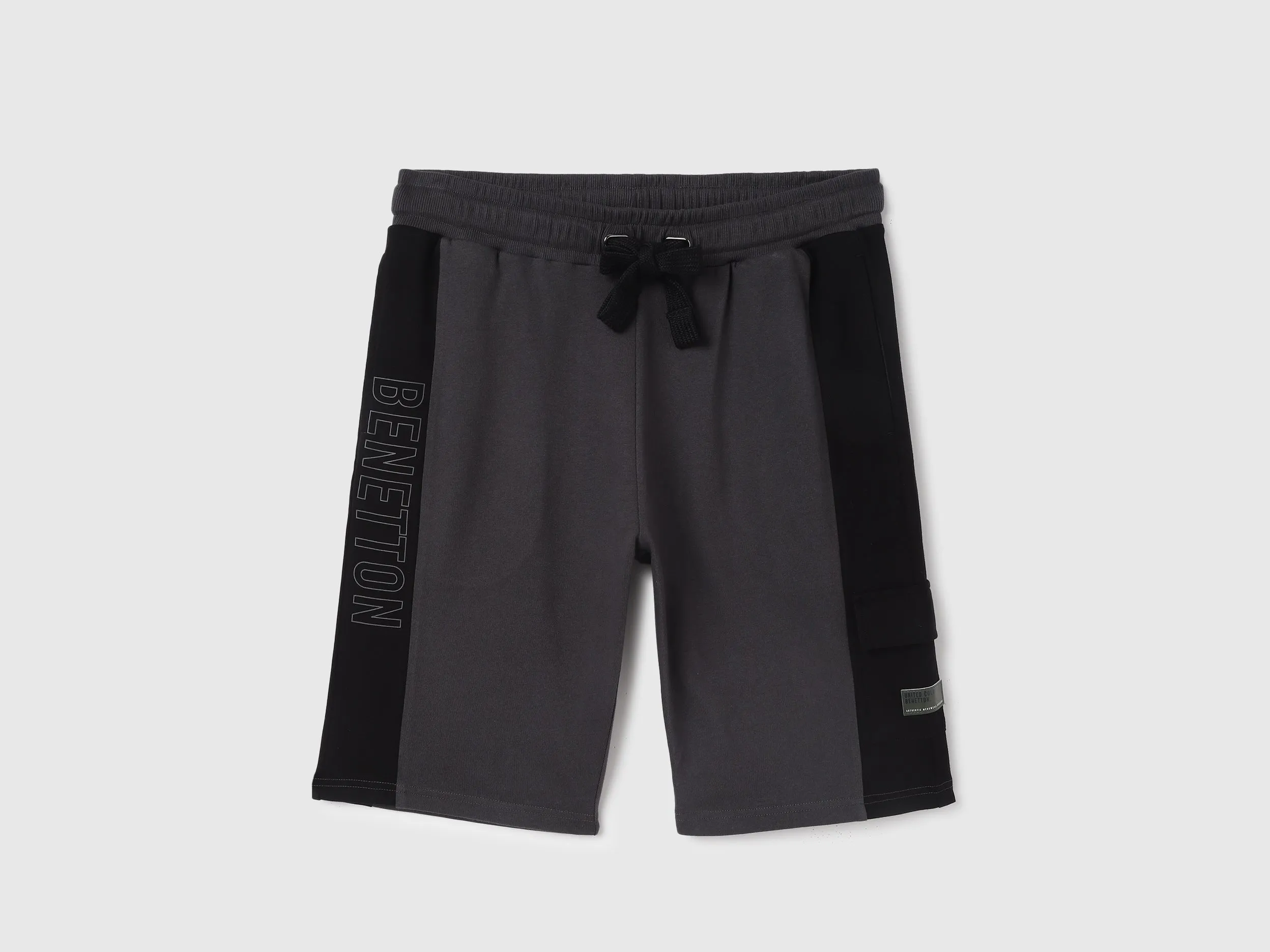 Typography Pattern Relaxed Fit Shorts