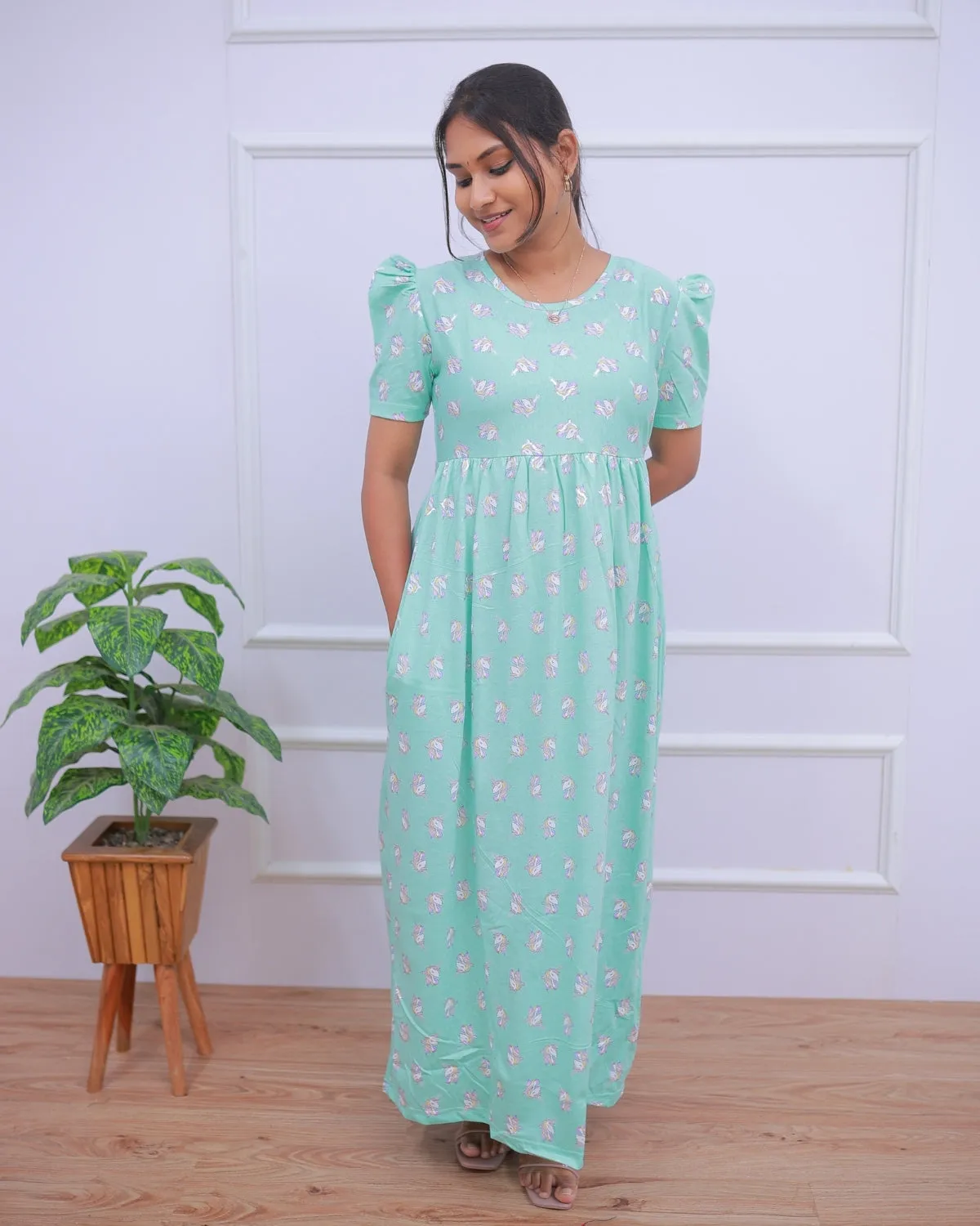 Unicorn | Casual Non-Maternity Loungewear - Puff Sleeve | Full Length