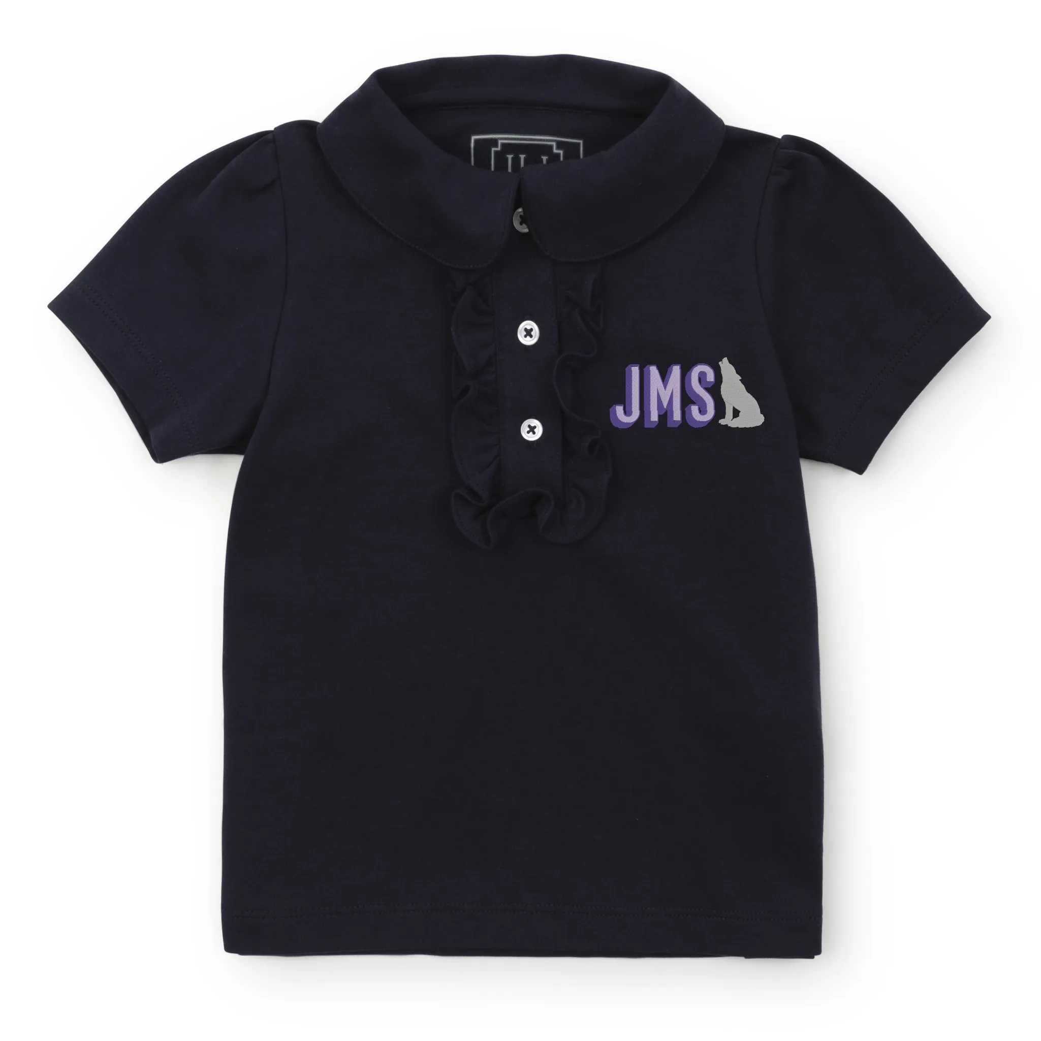 Uniform Jane Girls' Short Sleeve Polo Shirt - Navy