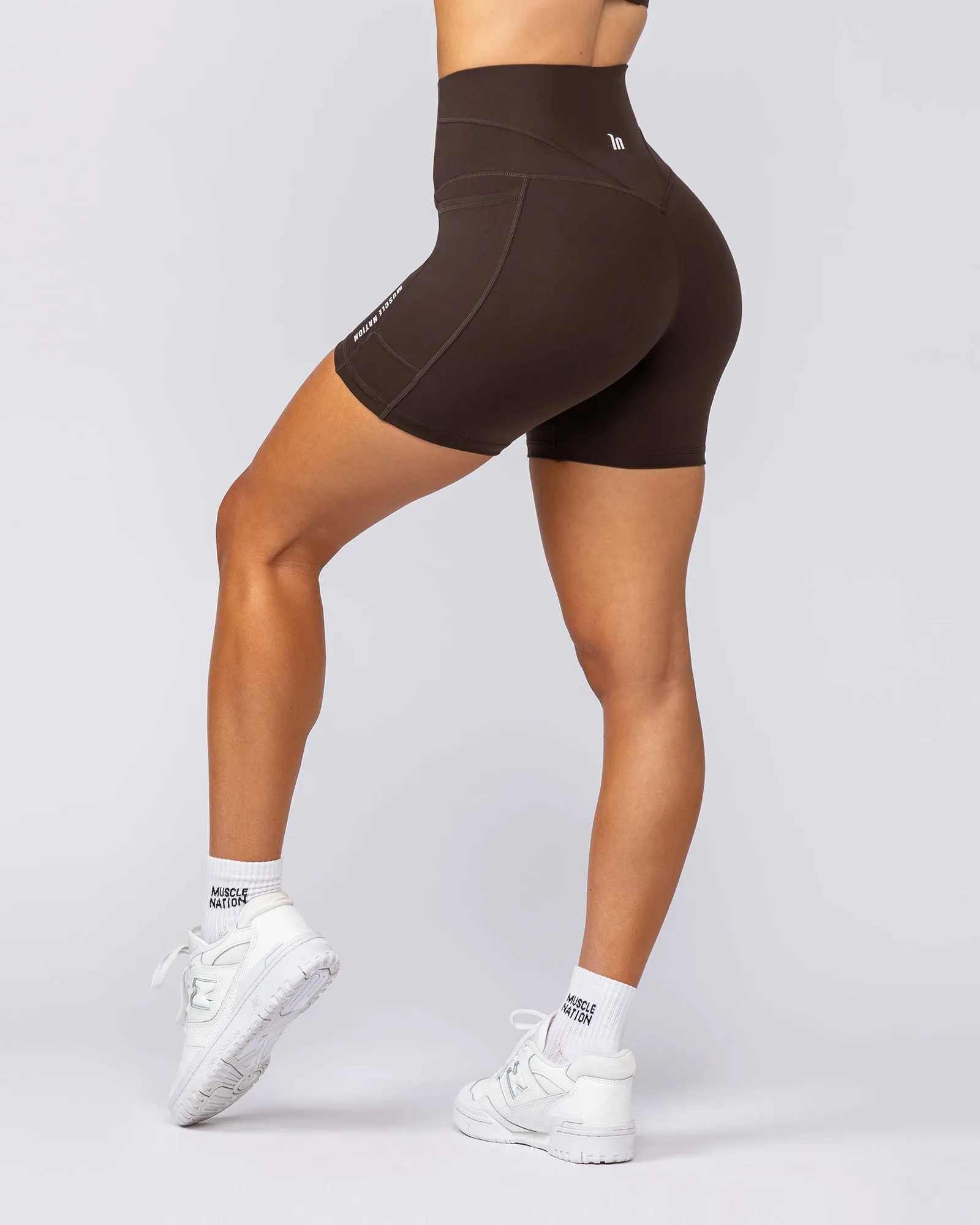 Unrivalled Everyday Pocket Bike Shorts - Cocoa