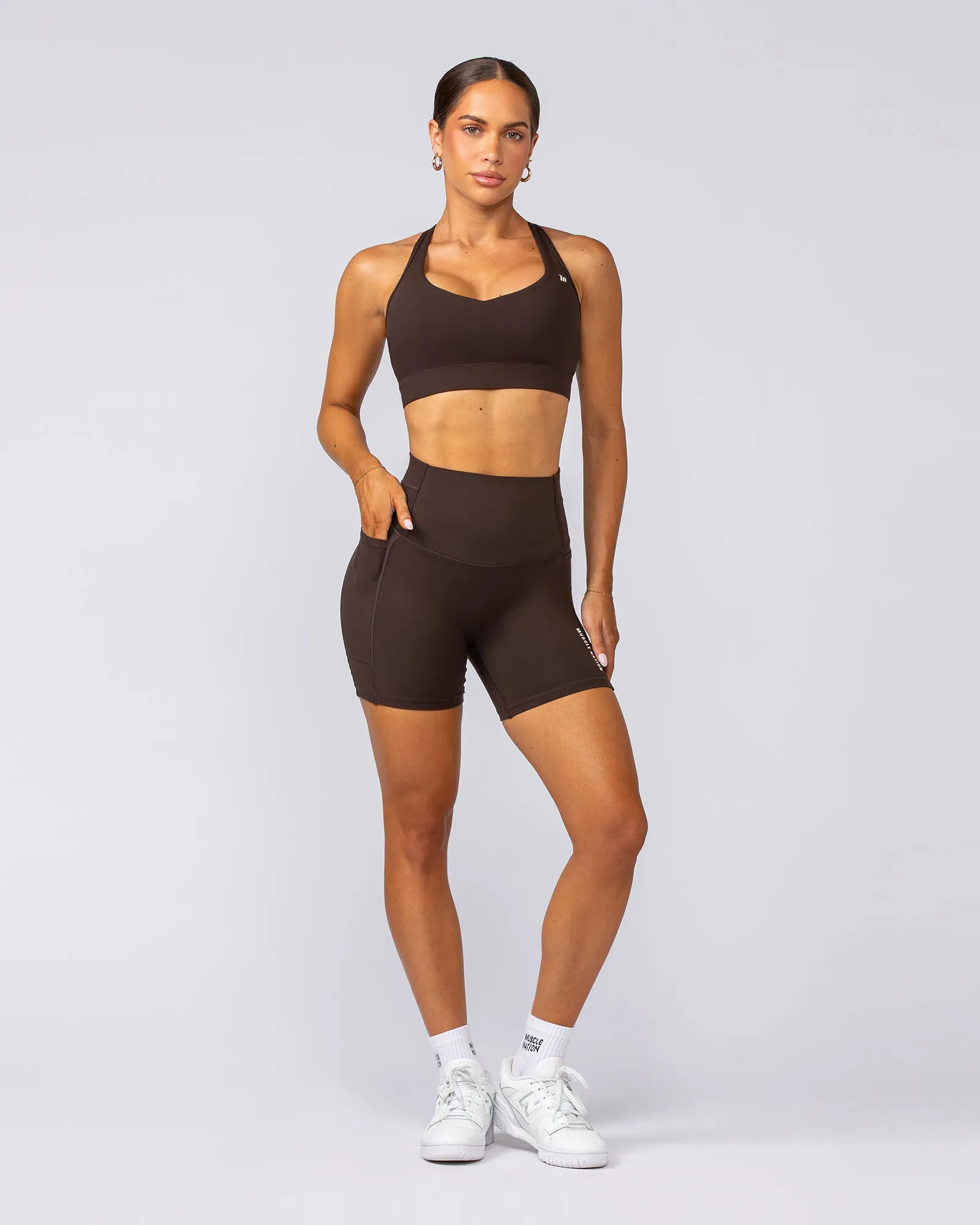 Unrivalled Everyday Pocket Bike Shorts - Cocoa