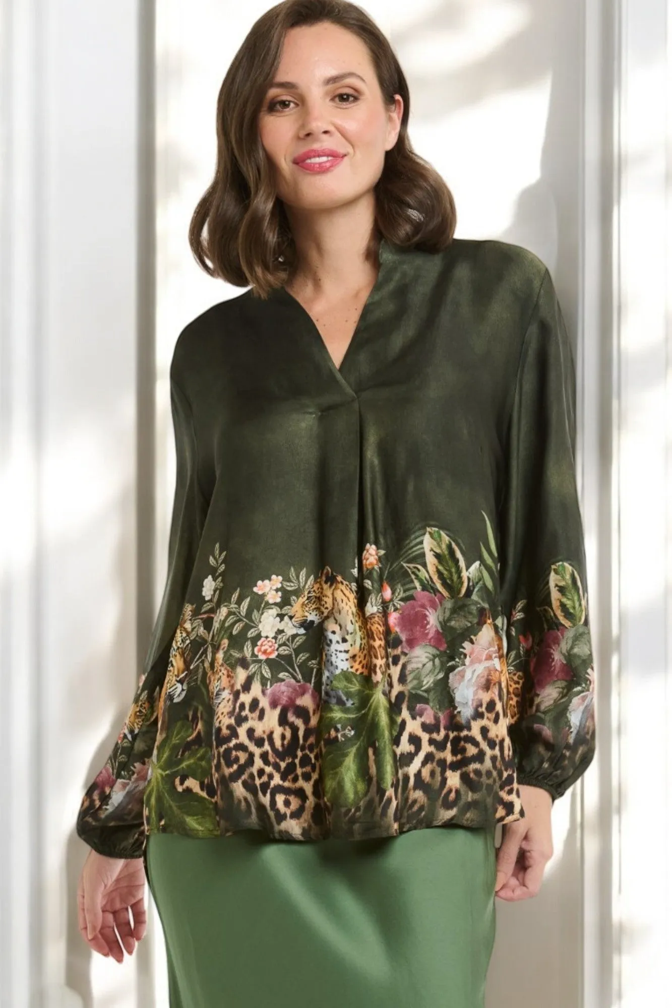 URBAN LUXURY Leopard Shirt - Military