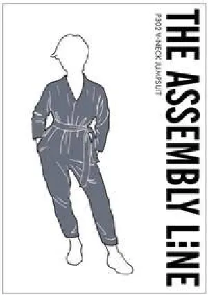 V-Neck Jumpsuit Pattern XS-L -- The Assembly Line Patterns