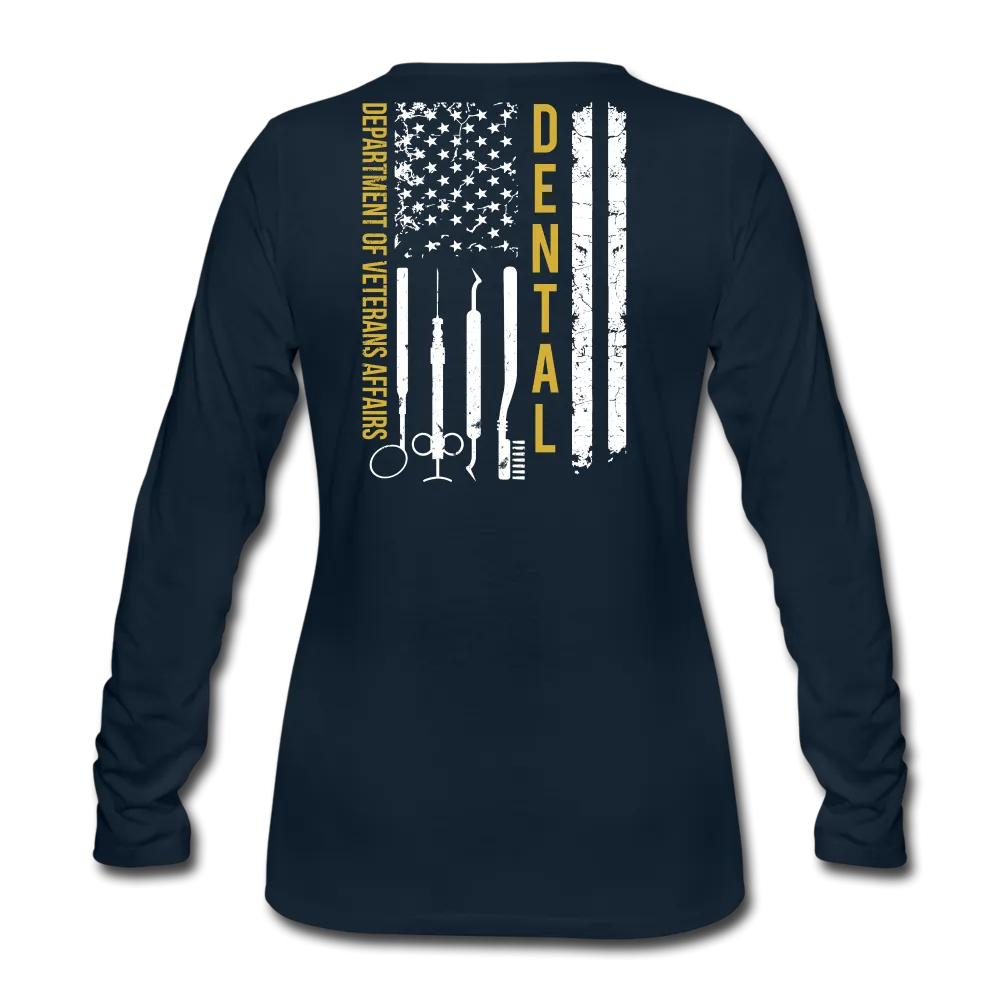 VA Dental Flag Women's Premium Long Sleeve T-Shirt (Gold)