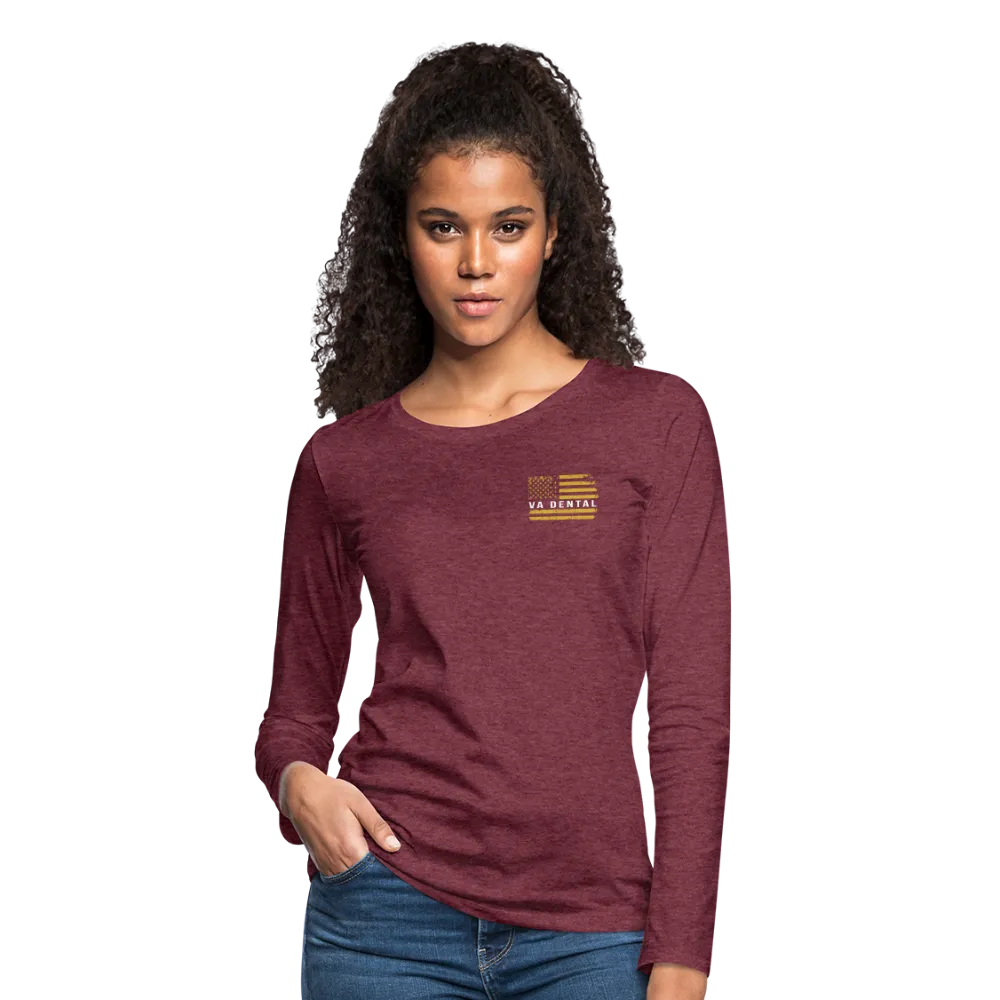 VA Dental Flag Women's Premium Long Sleeve T-Shirt (Gold)