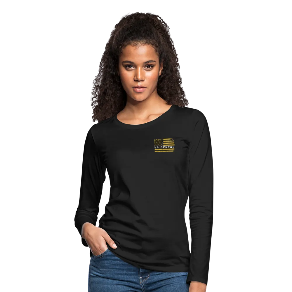 VA Dental Flag Women's Premium Long Sleeve T-Shirt (Gold)