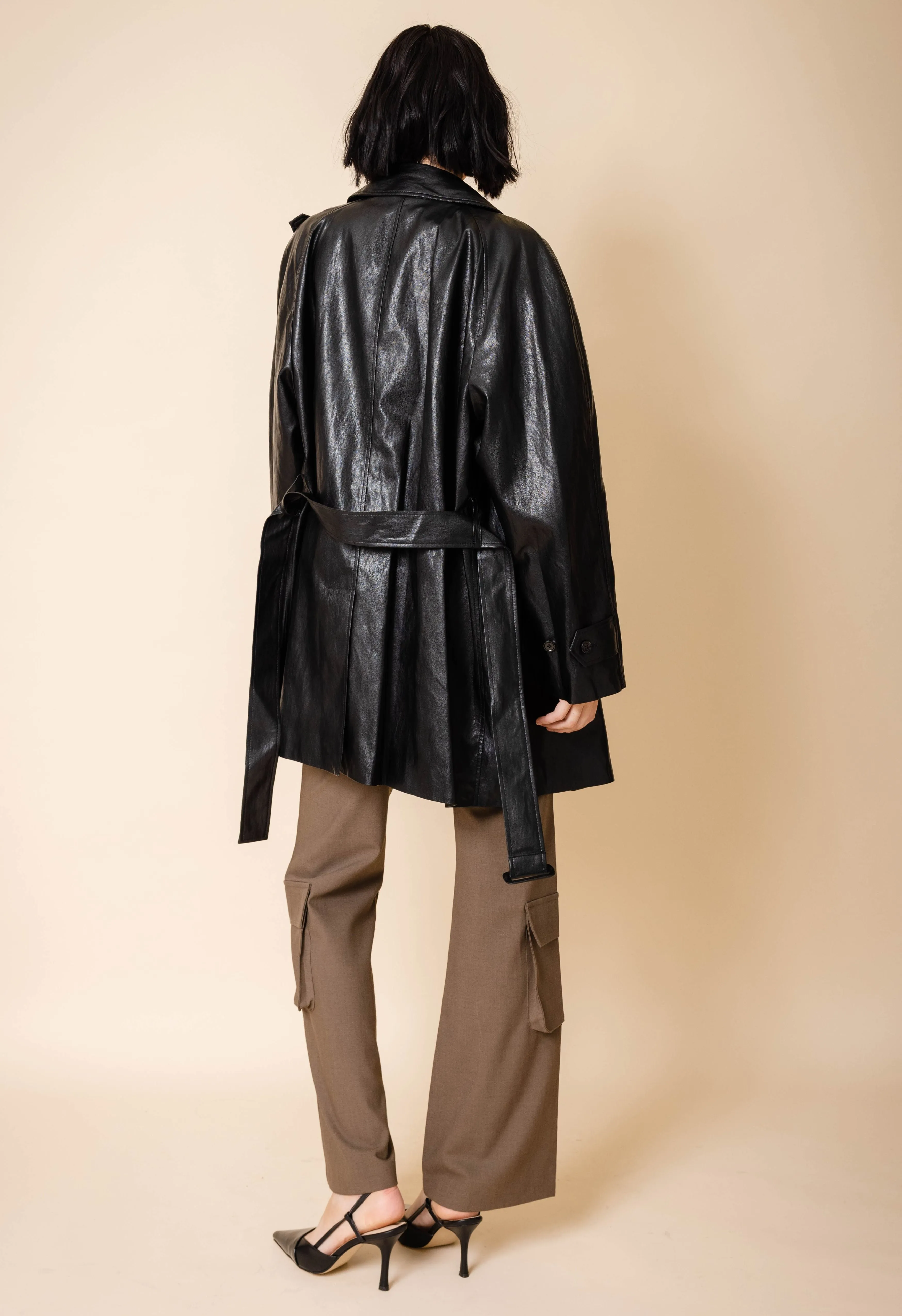 Vegan Leather Trench
