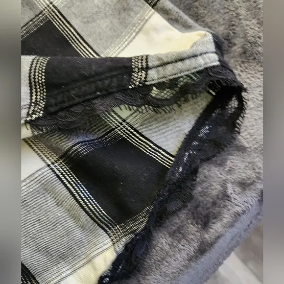 Victoria Secret intimates &amp; sleepwear buffalo plaid button-down sleep shirt.