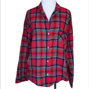 Victory Secret Long Sleeve Button Down intimate Sleepwear Size M